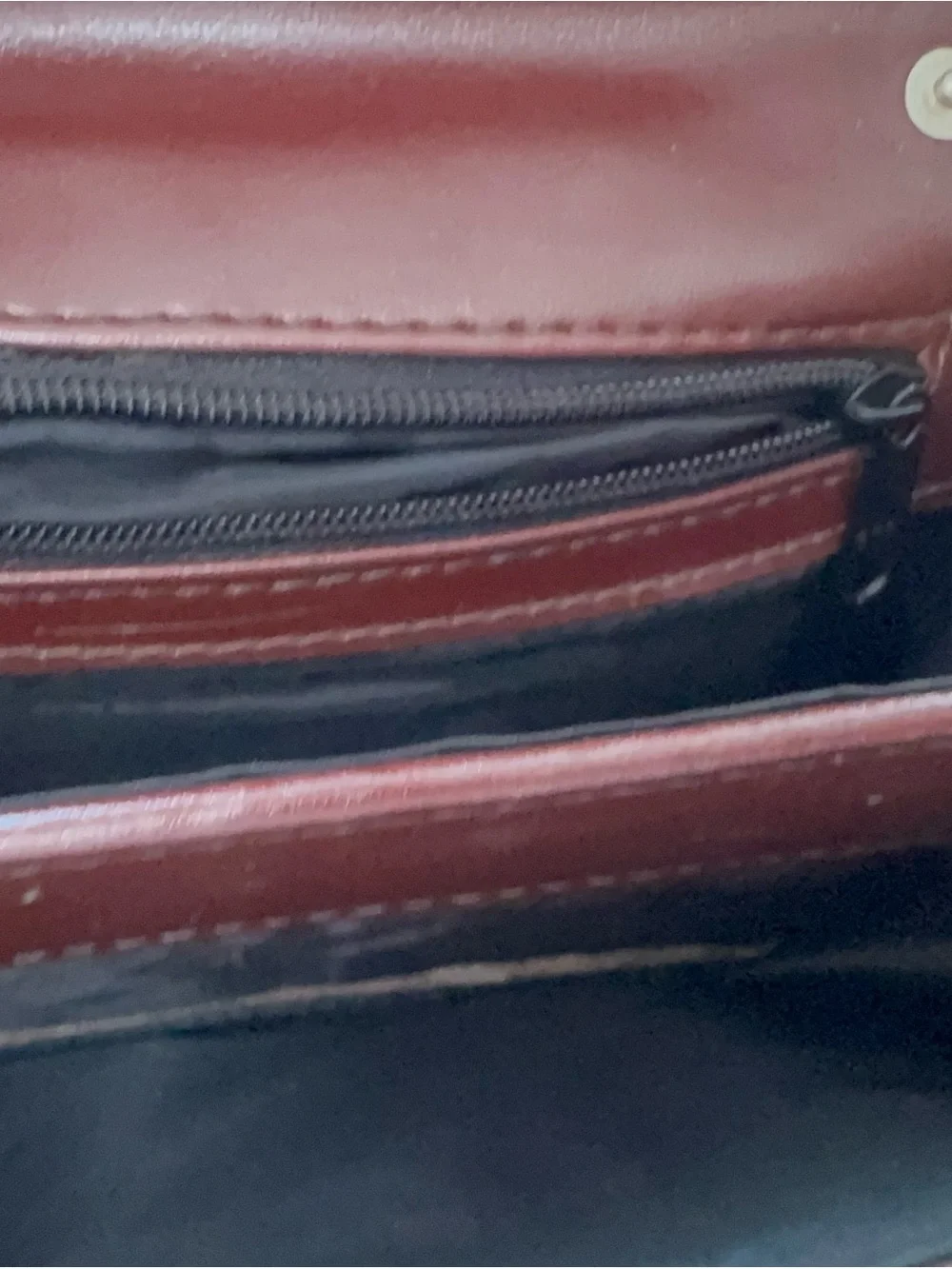 Unisex Leather Briefcase Clutch in Burgundy